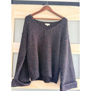 Promesa Chunky Knit Sweater Women’s Small | Multicolor Fuzzy Wide Sleeve